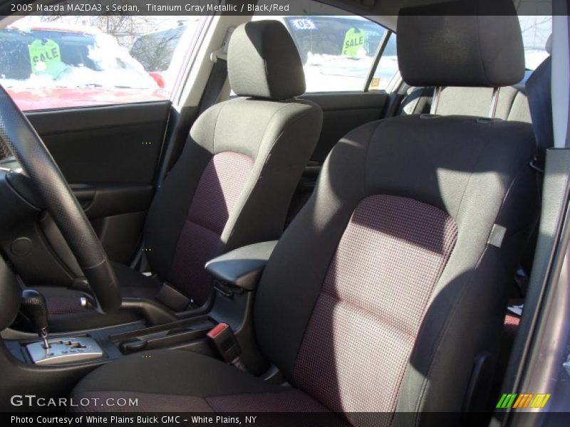 Titanium Gray Metallic / Black/Red 2005 Mazda MAZDA3 s Sedan