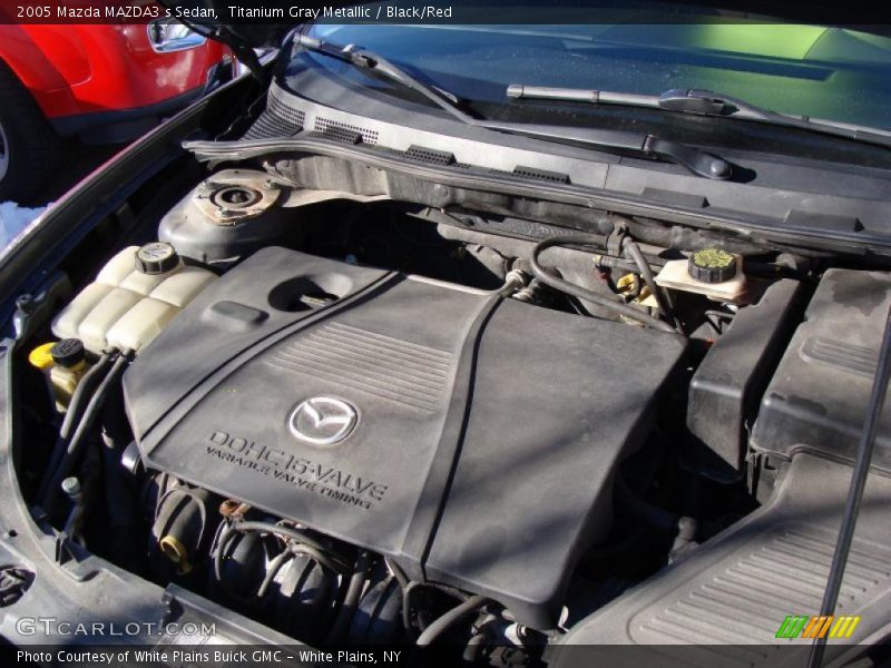 Titanium Gray Metallic / Black/Red 2005 Mazda MAZDA3 s Sedan