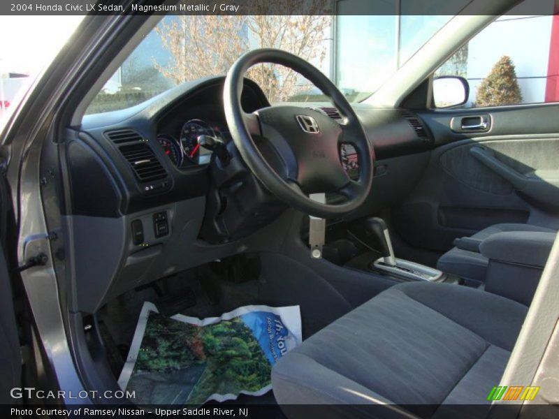 Magnesium Metallic / Gray 2004 Honda Civic LX Sedan