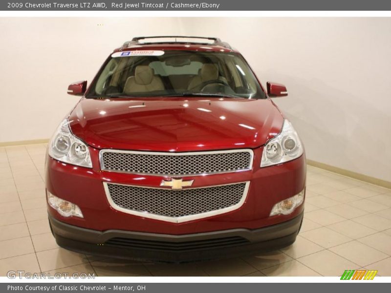 Red Jewel Tintcoat / Cashmere/Ebony 2009 Chevrolet Traverse LTZ AWD
