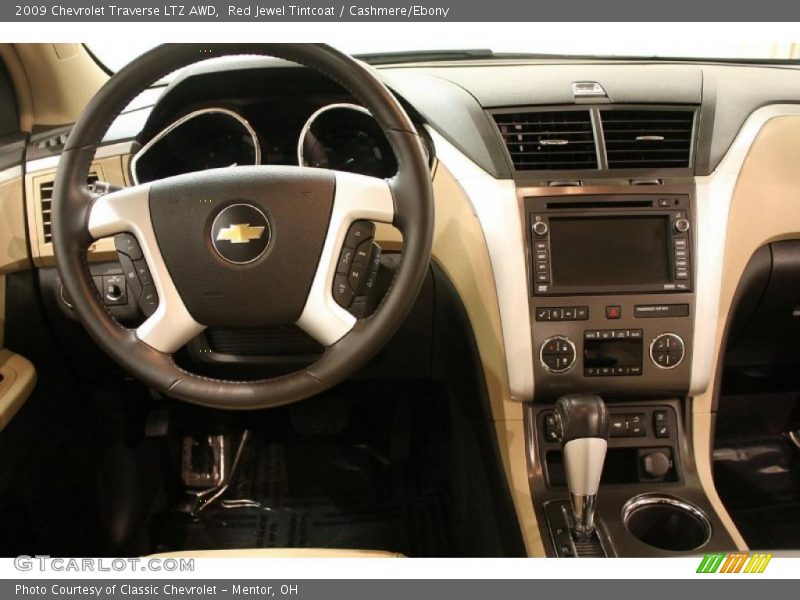Red Jewel Tintcoat / Cashmere/Ebony 2009 Chevrolet Traverse LTZ AWD