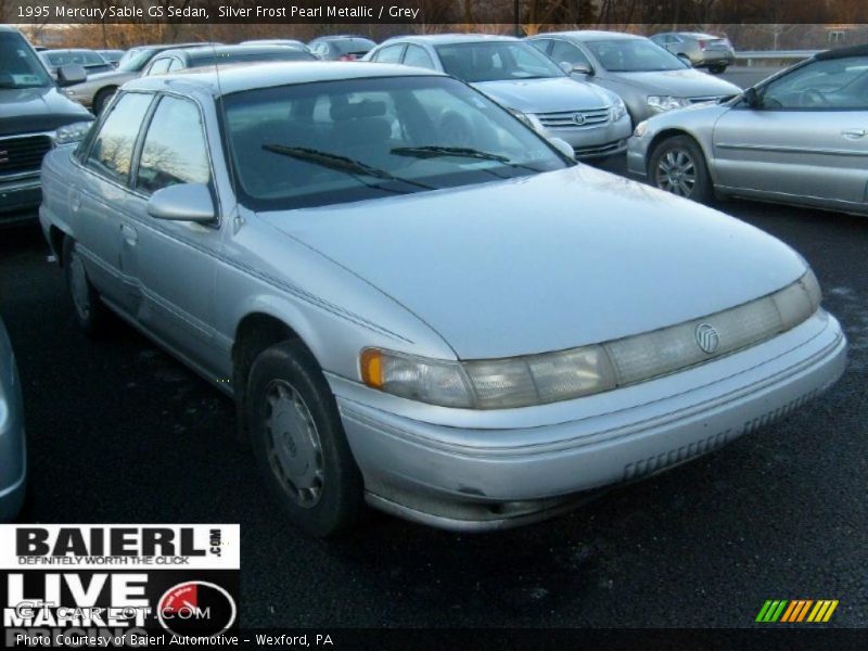 Silver Frost Pearl Metallic / Grey 1995 Mercury Sable GS Sedan