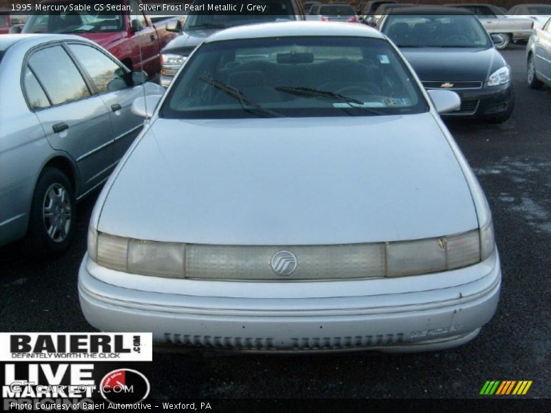 Silver Frost Pearl Metallic / Grey 1995 Mercury Sable GS Sedan