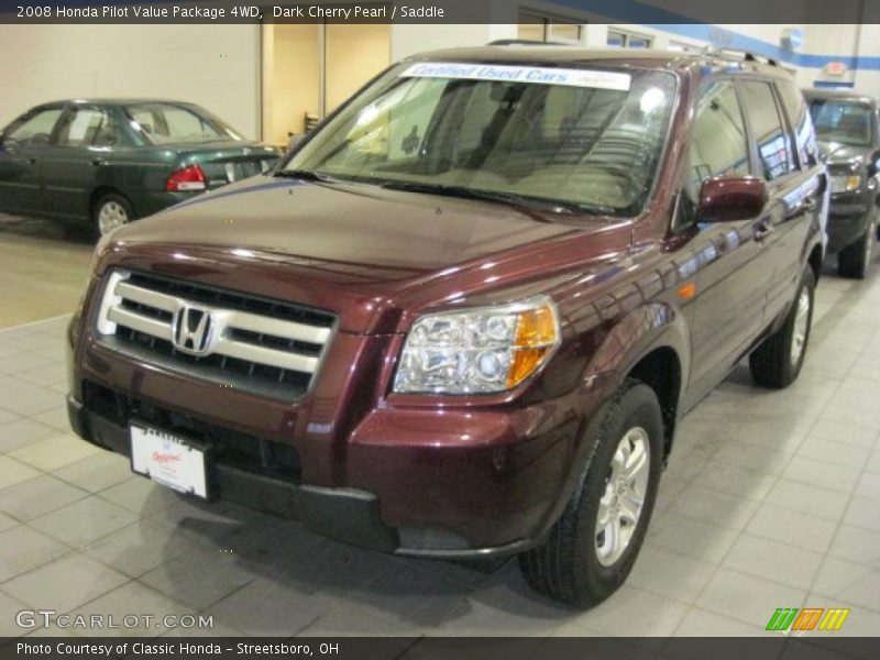 Dark Cherry Pearl / Saddle 2008 Honda Pilot Value Package 4WD
