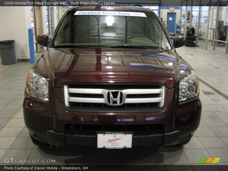 Dark Cherry Pearl / Saddle 2008 Honda Pilot Value Package 4WD