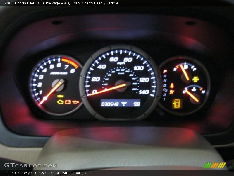 Dark Cherry Pearl / Saddle 2008 Honda Pilot Value Package 4WD