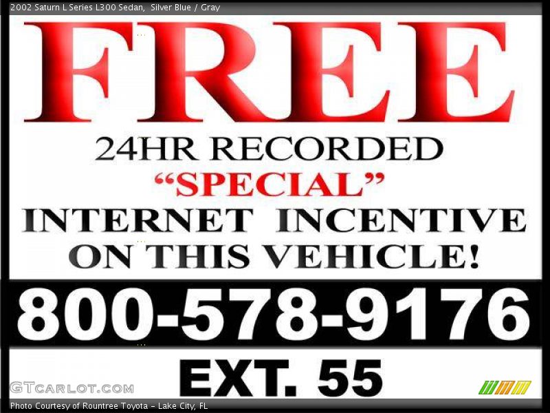Silver Blue / Gray 2002 Saturn L Series L300 Sedan