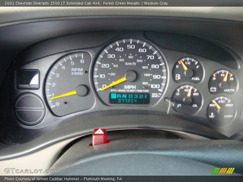 Forest Green Metallic / Medium Gray 2001 Chevrolet Silverado 1500 LT Extended Cab 4x4