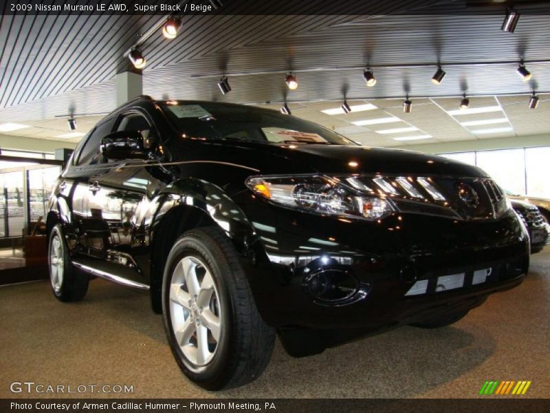 Super Black / Beige 2009 Nissan Murano LE AWD