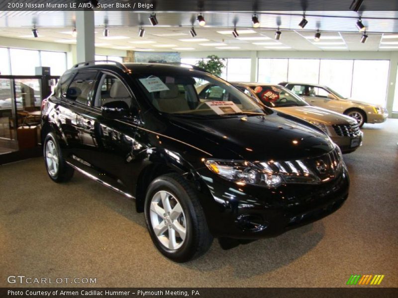 Super Black / Beige 2009 Nissan Murano LE AWD