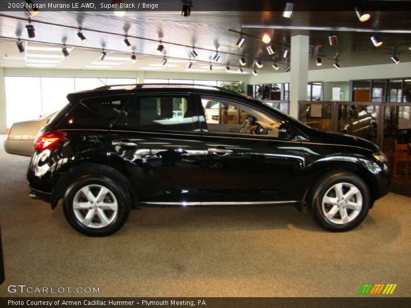 Super Black / Beige 2009 Nissan Murano LE AWD