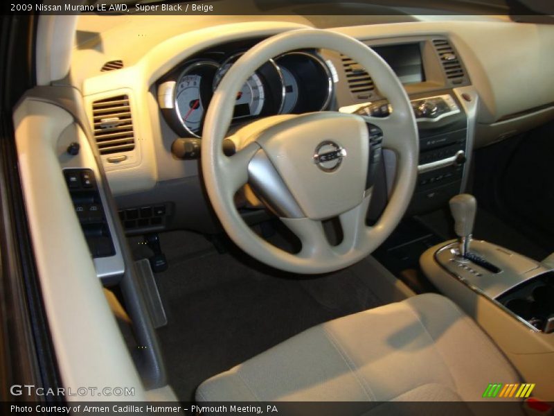 Super Black / Beige 2009 Nissan Murano LE AWD