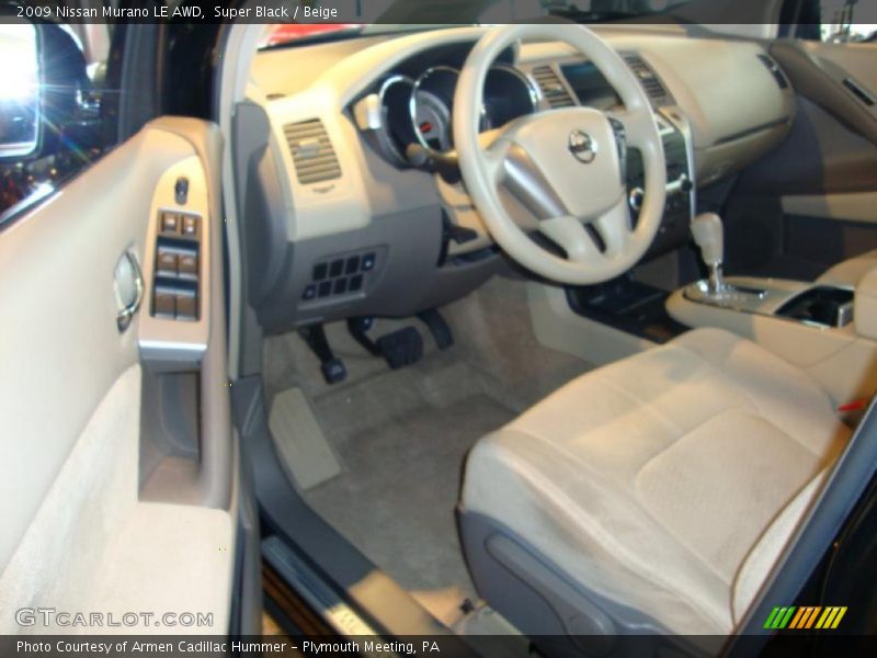 Super Black / Beige 2009 Nissan Murano LE AWD