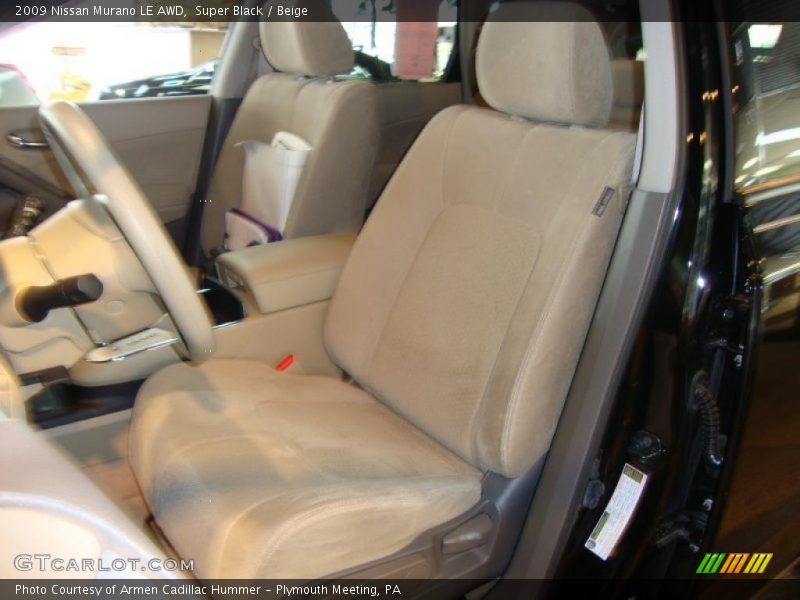 Super Black / Beige 2009 Nissan Murano LE AWD