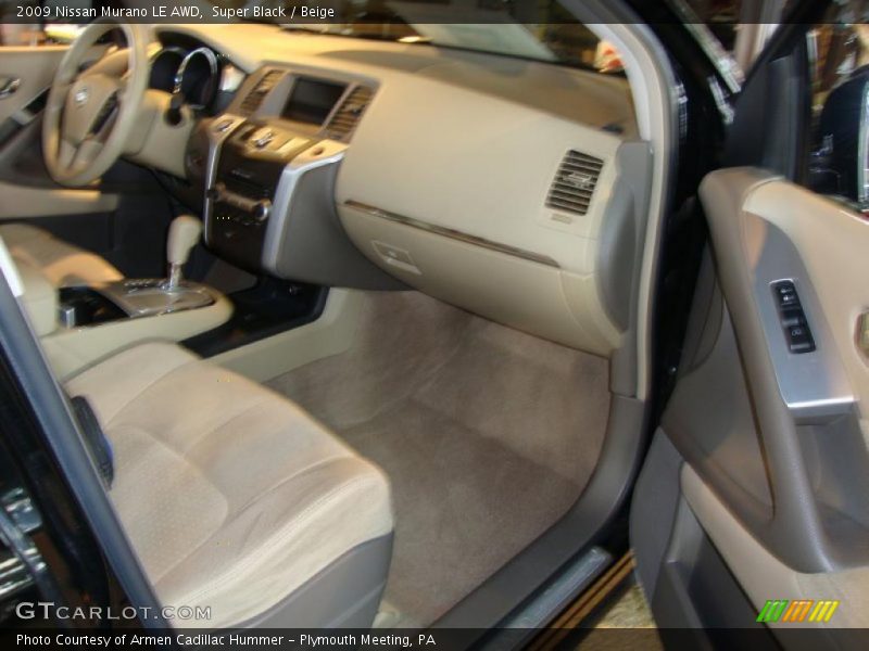 Super Black / Beige 2009 Nissan Murano LE AWD