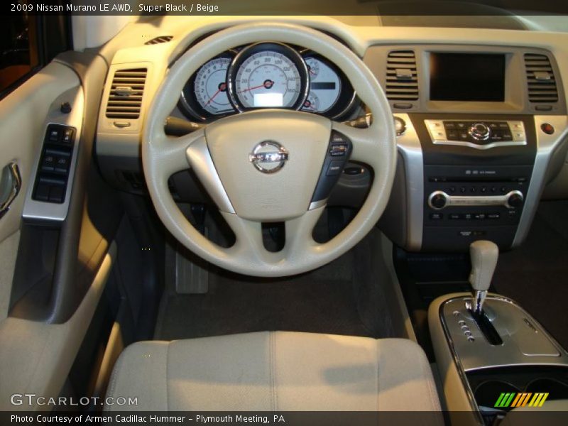 Super Black / Beige 2009 Nissan Murano LE AWD