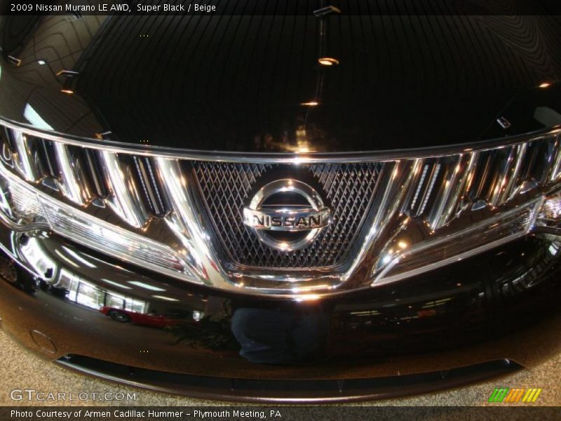 Super Black / Beige 2009 Nissan Murano LE AWD