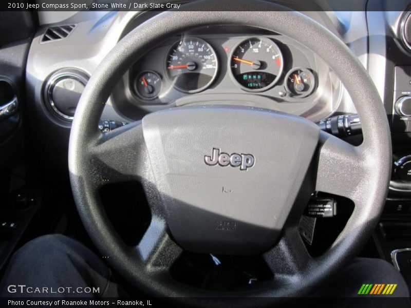 Stone White / Dark Slate Gray 2010 Jeep Compass Sport