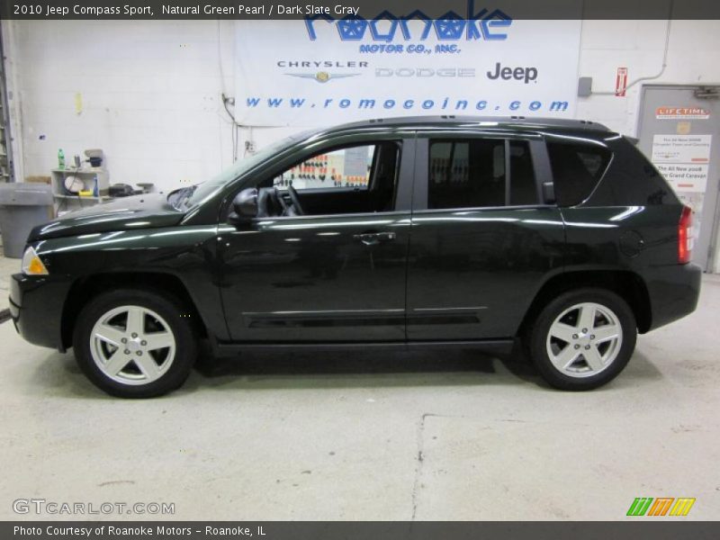 Natural Green Pearl / Dark Slate Gray 2010 Jeep Compass Sport