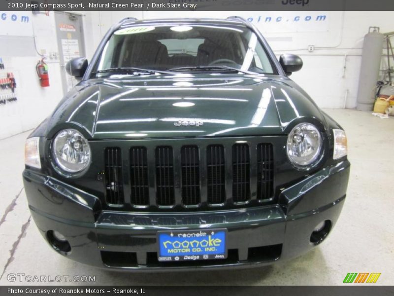 Natural Green Pearl / Dark Slate Gray 2010 Jeep Compass Sport