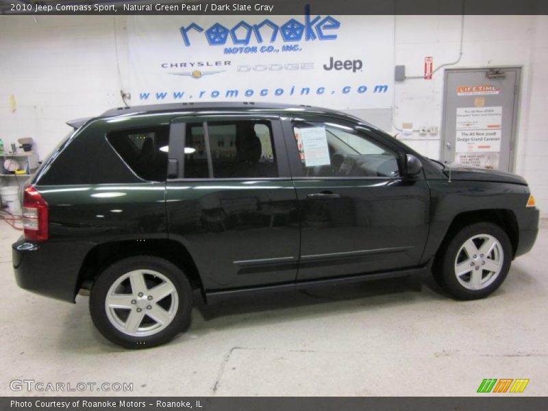 Natural Green Pearl / Dark Slate Gray 2010 Jeep Compass Sport