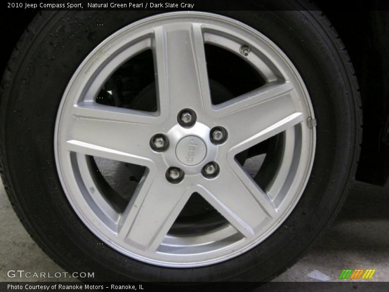 Natural Green Pearl / Dark Slate Gray 2010 Jeep Compass Sport