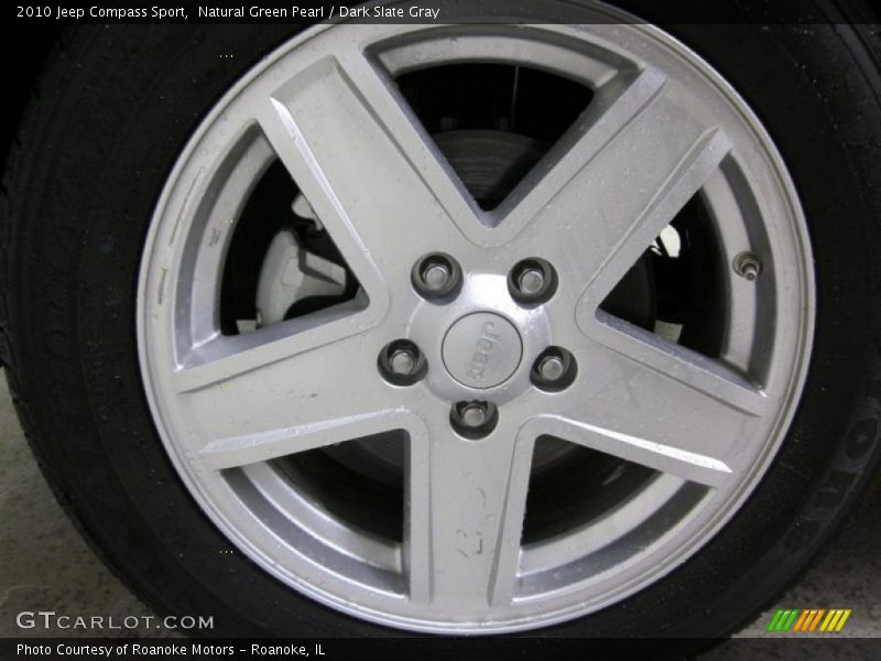 Natural Green Pearl / Dark Slate Gray 2010 Jeep Compass Sport