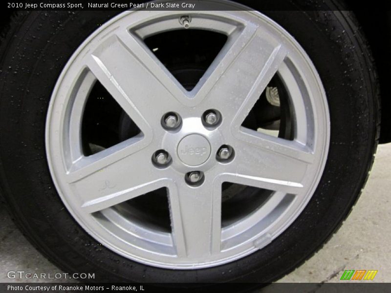 Natural Green Pearl / Dark Slate Gray 2010 Jeep Compass Sport
