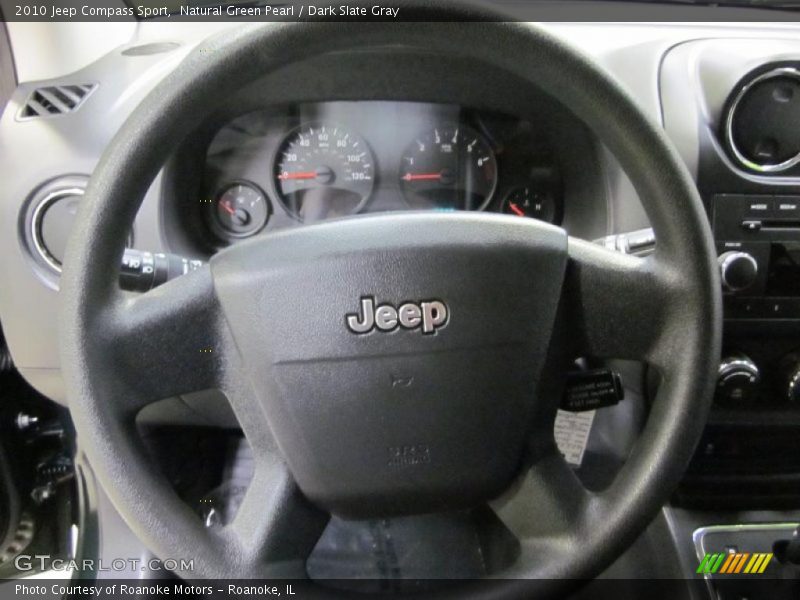Natural Green Pearl / Dark Slate Gray 2010 Jeep Compass Sport