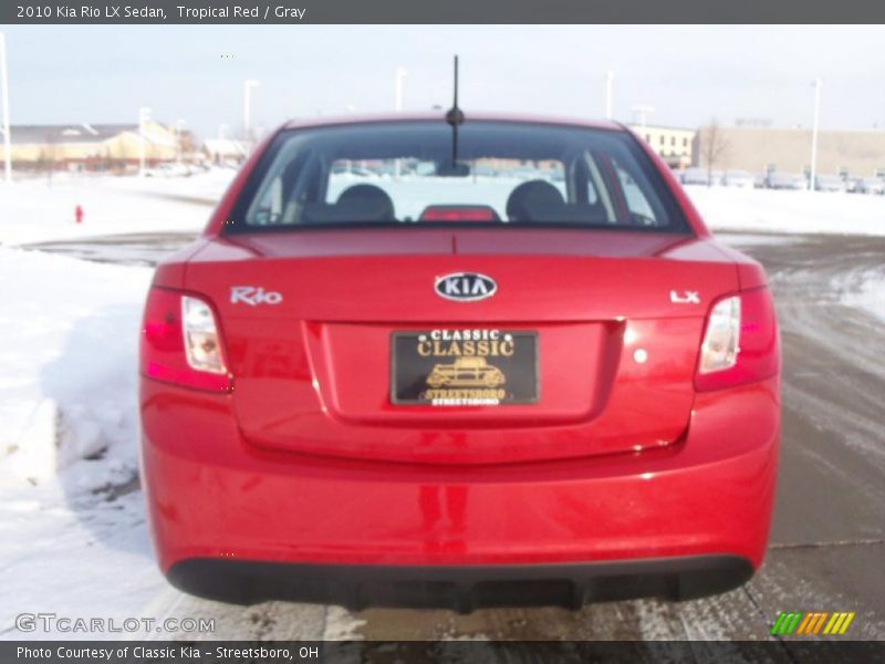 Tropical Red / Gray 2010 Kia Rio LX Sedan