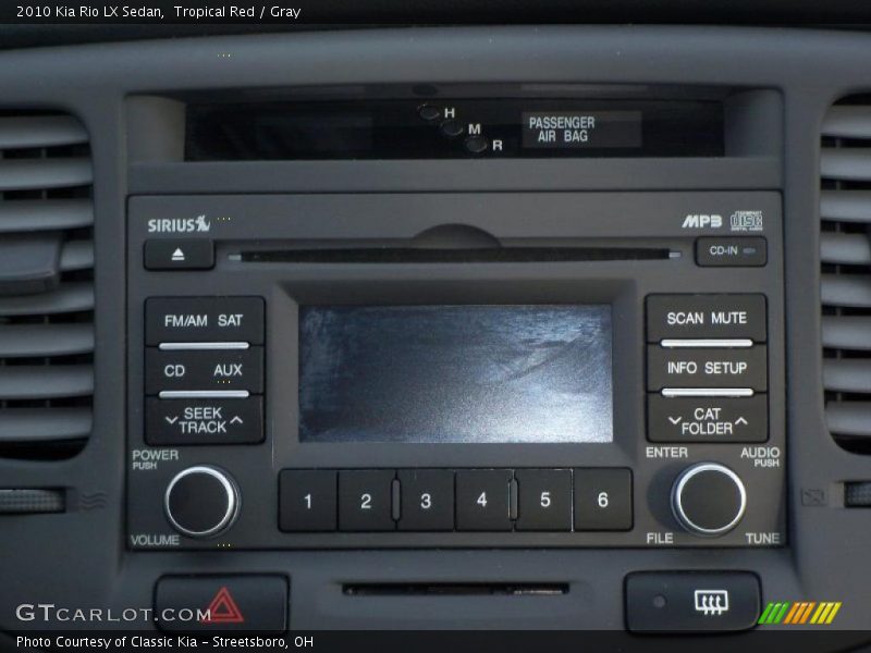 Controls of 2010 Rio LX Sedan