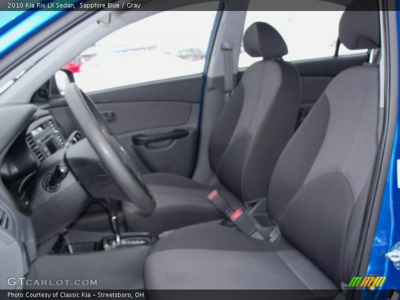  2010 Rio LX Sedan Gray Interior