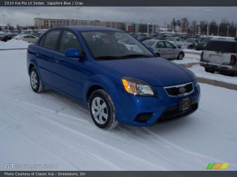Sapphire Blue / Gray 2010 Kia Rio LX Sedan
