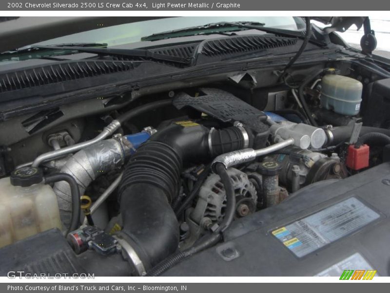 Light Pewter Metallic / Graphite 2002 Chevrolet Silverado 2500 LS Crew Cab 4x4