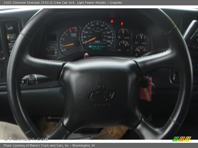 Light Pewter Metallic / Graphite 2002 Chevrolet Silverado 2500 LS Crew Cab 4x4