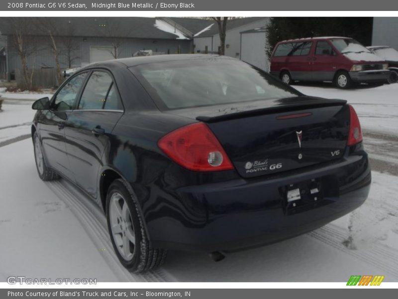 Midnight Blue Metallic / Ebony Black 2008 Pontiac G6 V6 Sedan