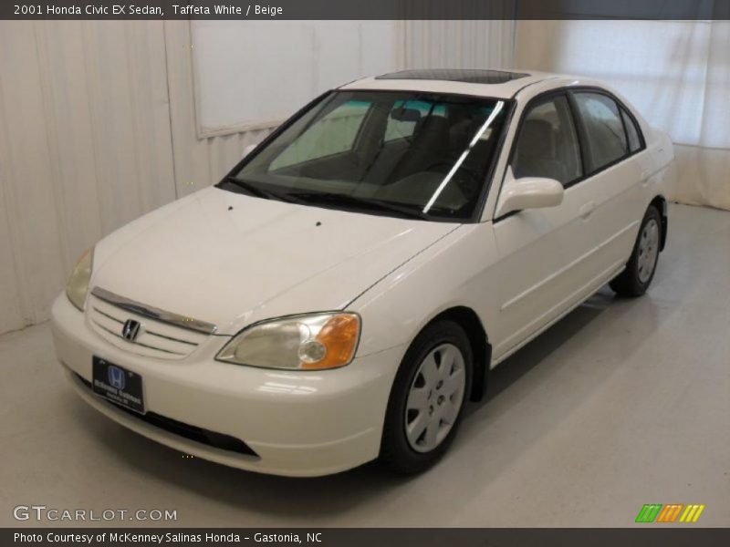 Taffeta White / Beige 2001 Honda Civic EX Sedan