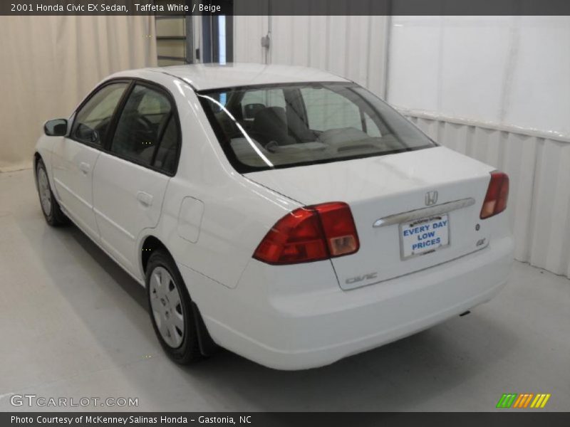 Taffeta White / Beige 2001 Honda Civic EX Sedan