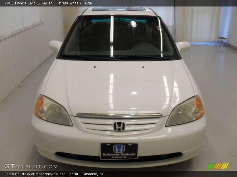 Taffeta White / Beige 2001 Honda Civic EX Sedan
