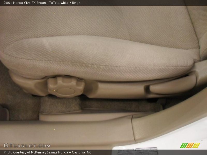 Taffeta White / Beige 2001 Honda Civic EX Sedan
