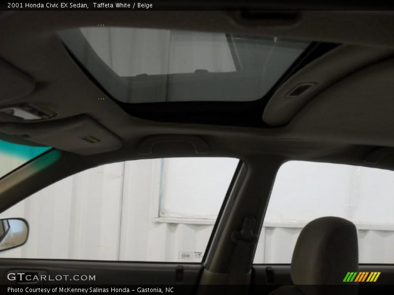Taffeta White / Beige 2001 Honda Civic EX Sedan