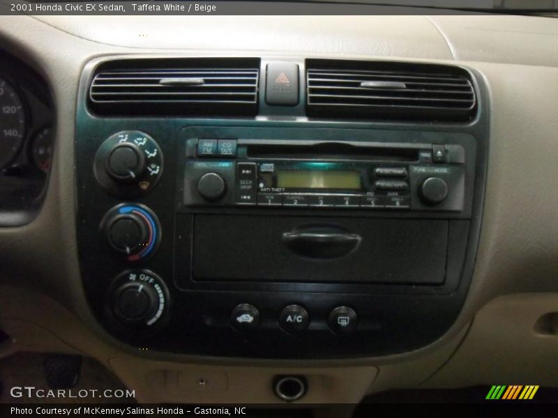 Taffeta White / Beige 2001 Honda Civic EX Sedan