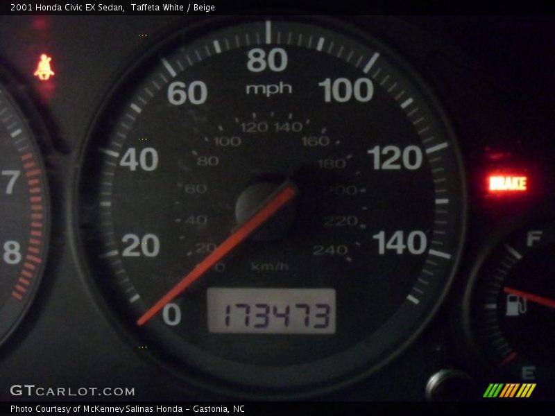Taffeta White / Beige 2001 Honda Civic EX Sedan