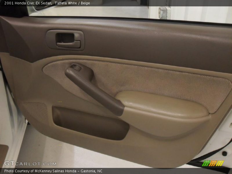 Taffeta White / Beige 2001 Honda Civic EX Sedan