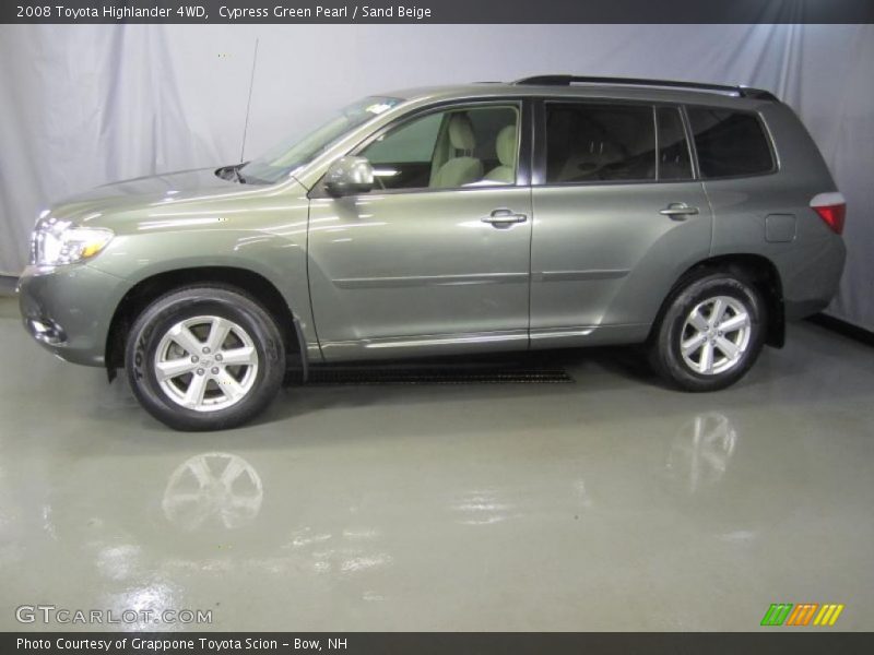 Cypress Green Pearl / Sand Beige 2008 Toyota Highlander 4WD