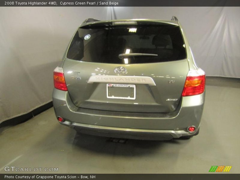 Cypress Green Pearl / Sand Beige 2008 Toyota Highlander 4WD