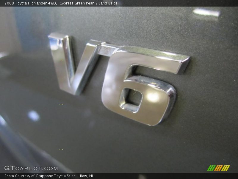 Cypress Green Pearl / Sand Beige 2008 Toyota Highlander 4WD