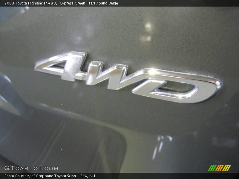 Cypress Green Pearl / Sand Beige 2008 Toyota Highlander 4WD