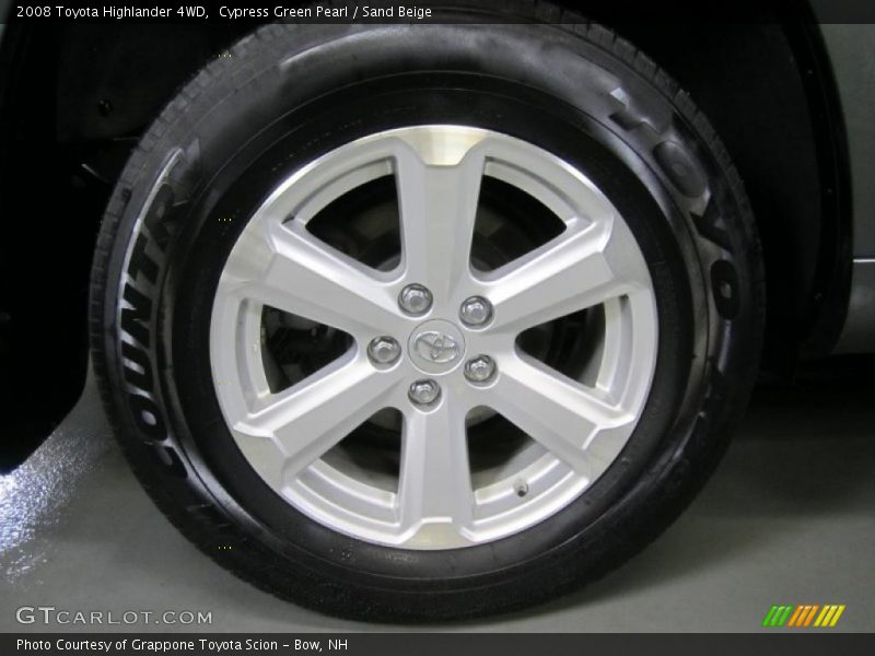 Cypress Green Pearl / Sand Beige 2008 Toyota Highlander 4WD