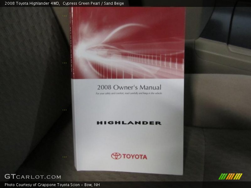 Cypress Green Pearl / Sand Beige 2008 Toyota Highlander 4WD